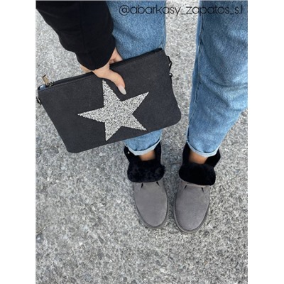 AB.Z. 27001/2 GRIS — С ДВОЙНЫМИ ШНУРКАМИ+GLITTER ESTRELLA