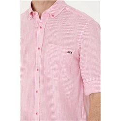 Erkek Pembe Uzun Kollu Gömlek