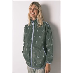 Bata corta polar flores