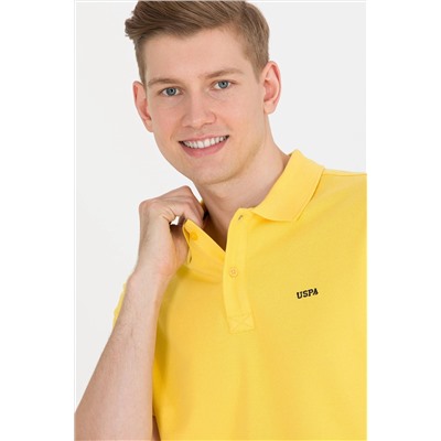 Erkek Koyu Sarı Basic Polo Yaka Tişört