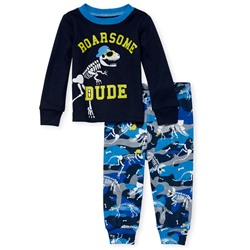 Baby And Toddler Boys Dino Snug Fit Cotton Pajamas