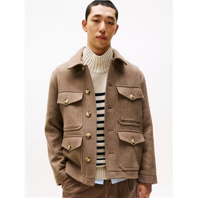 Wool-Blend Utility Jacket