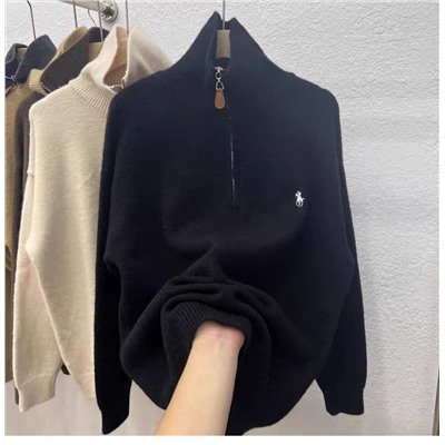 Теплый свитер на молнии в стиле Pol*o Ralp*h Laure*n