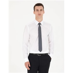Beyaz Slim Fit Uzun Kollu Klasik Gömlek