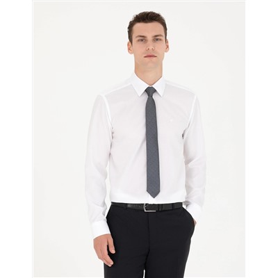 Beyaz Slim Fit Uzun Kollu Klasik Gömlek