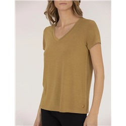 Yeşil Comfort Fit Basic Tişört