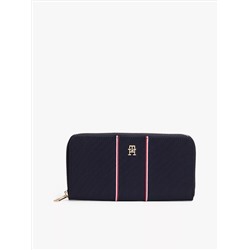 Signature Stripe Zip Wallet