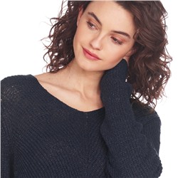 Damen Strickpullover mit V-Ausschnitt