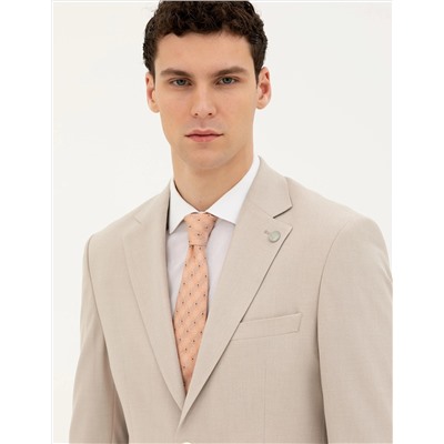 Bej Slim Fit Takım Elbise