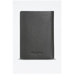Cartera de piel Chief Gris oscuro