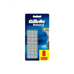 Gillette, Sensor 3 Yedek Tıraş Bıçağı 8'li