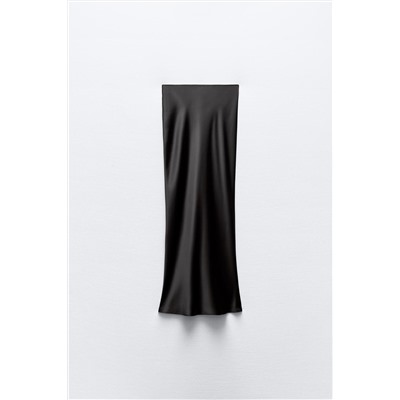 SATIN MIDI SKIRT