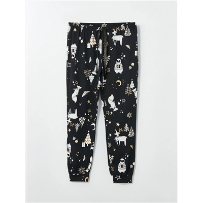 LC Waikiki Bisiklet Yaka Yılbaşı Temalı Uzun Kollu Kadın Pijama Takımı, LCW DREAM                                            
                                            Bisiklet Yaka Yılbaşı Temalı Uzun Kollu Kadın Pijama Takımı