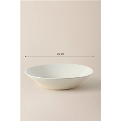 Bondy Yemek Tabağı - Beyaz - 22 cm