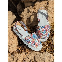 ZAPATOS · 2364-flores-rojo РАСПРОДАЖА 9 евро