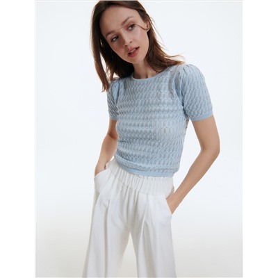 Bluse mit Lochstickerei