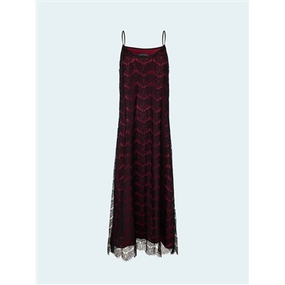 Платье миди из кружева, PL1700/sway bordo