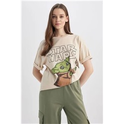 Defacto Coool Star Wars Oversize Fit Sırt Baskılı Kısa Kollu %100 Pamuk Tişört A0041AX23SM