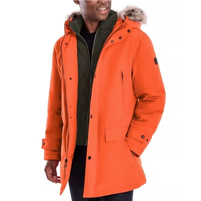 MICHAEL MICHAEL KORS Michael Kors Men's Hooded Bib Snorkel Parka, Created for Macy's