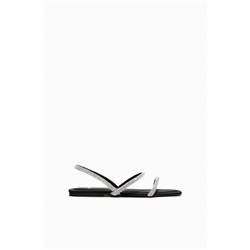 FLAT SANDALS WITH RHINESTONES