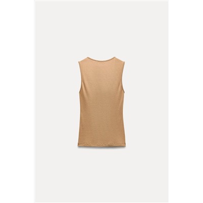 SLEEVELESS RIBBED TOP