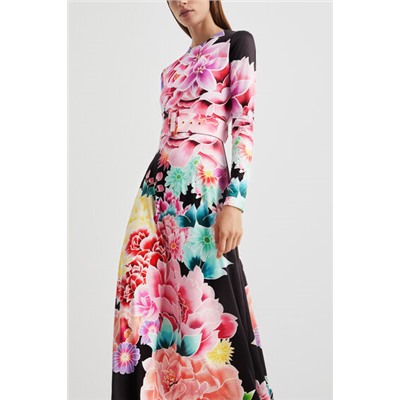 Vestido largo flores