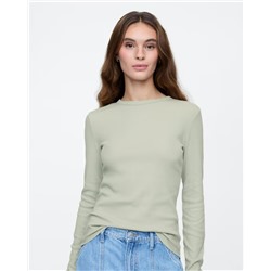 Ribbed Crewneck T-Shirt