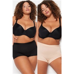 Trendyol Curve Siyah-Ten 2'li Paket Boxer Külot TBBSS23CM00025