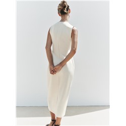 MIDI CREPE BELT DRESS