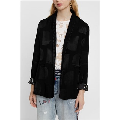 Blazer en logomanía brillante