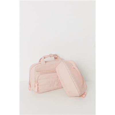 Neceser mediano rubber rosa