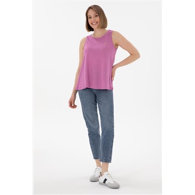 Kadın Mavi Mom High Waist Fit Jean Pantolon