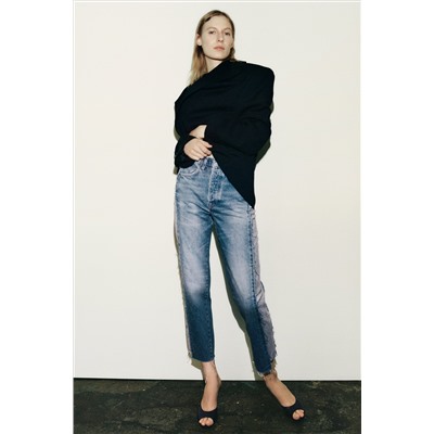 ZW STRAIGHT-LEG MID-RISE JEANS