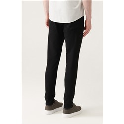 Siyah Eskitme Yıkamalı Esnek Ekstra Slim Fit Dar Kesim Jean Pantolon
