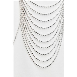 JEWEL-EMBELLISHED COLLAR T-SHIRT