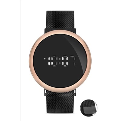 Royal Club De Polo Barcelona Unisex Rose Gold Hasır Dijital Led Kol Saati Rpsm000701 RPSM0007