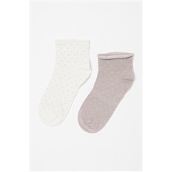 2 pares de calcetines Crudo y topo