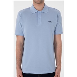 Erkek Regular Fit Polo Yaka Açık Mavi Basic Tişört