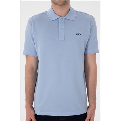 Erkek Regular Fit Polo Yaka Açık Mavi Basic Tişört