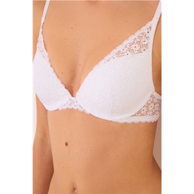 Sujetador BEAUTIFUL encaje floral blanco