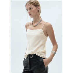 Top satinado tirantes finos