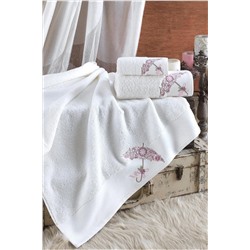 gelin house collection %100 Pamuklu 3 Parça Victory Banyo Havlu Seti | Hamam Takımı | Çeyiz Seti HVL-00007
