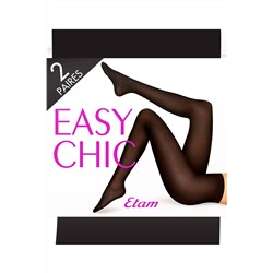 2 pares de pantis Easy Chic 60 deniers - Negro