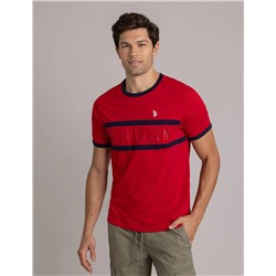 CREW NECK RINGER LOGO T-SHIRT