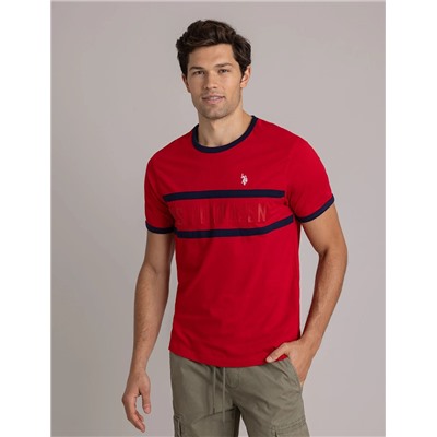 CREW NECK RINGER LOGO T-SHIRT