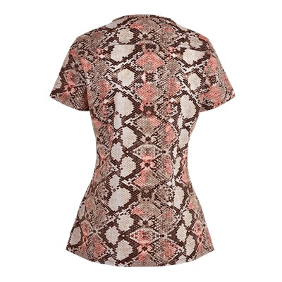 koi Stretch Scrubs Anaconda Print Top