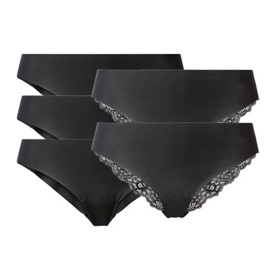 ESMARA® Lingerie ESMARA® Lasercut-Slips Damen, 5 Stück, ohne störende Nähte, mit Elasthan