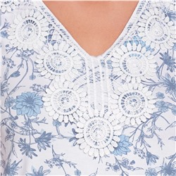 Damen Top mit Makramee-Spitze