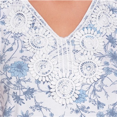 Damen Top mit Makramee-Spitze