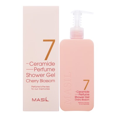 061542 MASIL 7 CERAMIDE PERFUME SHOWER GEL CHERRY BLOSSOM Парфюмированный гель для душа с керамидами и ароматом цветка вишни 300мл